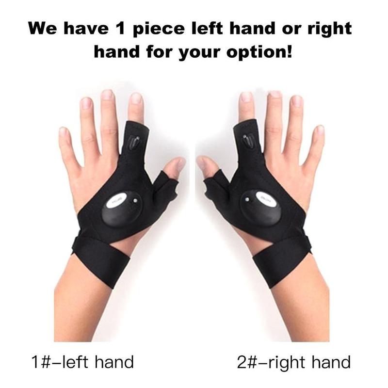 draussen Angeln Handschuhe Mit LED Licht draussen Leucht Atmungsaktive Handschuhe Angeln Finger Handschuhe Für Radfahren Camping Flashlig L1F4