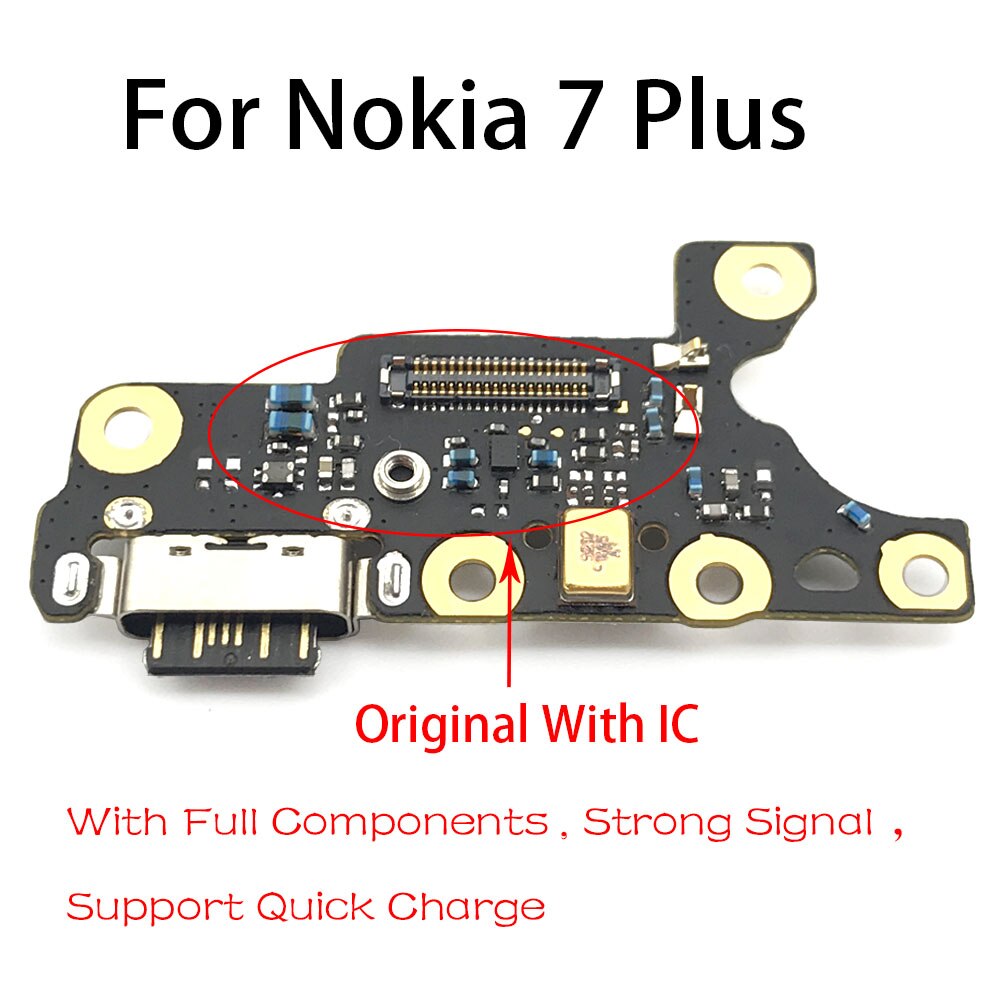 Type-C USB Charging Port For Nokia 6 7 plus 5.1 6.1 7.1 8.1 Plus X5 X6 X7 5.3 3.2 Dock Connector Flex Cable Board Ribbon: NK 7 Plus Original