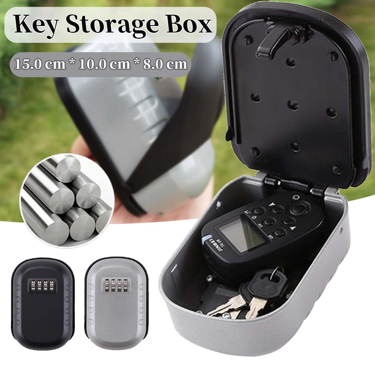 4 Digit Wall-mounted Curved Key Card Password Box Master key box Password lock Decorated Cipher Keys Storage Box