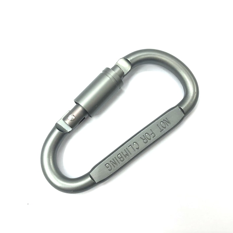 D-shaped Carabiner Clip Clasp Spring Hook Keyring Aluminum Alloy Carabina Safety Buckles Bold Hanger Buckle Camping Accessories