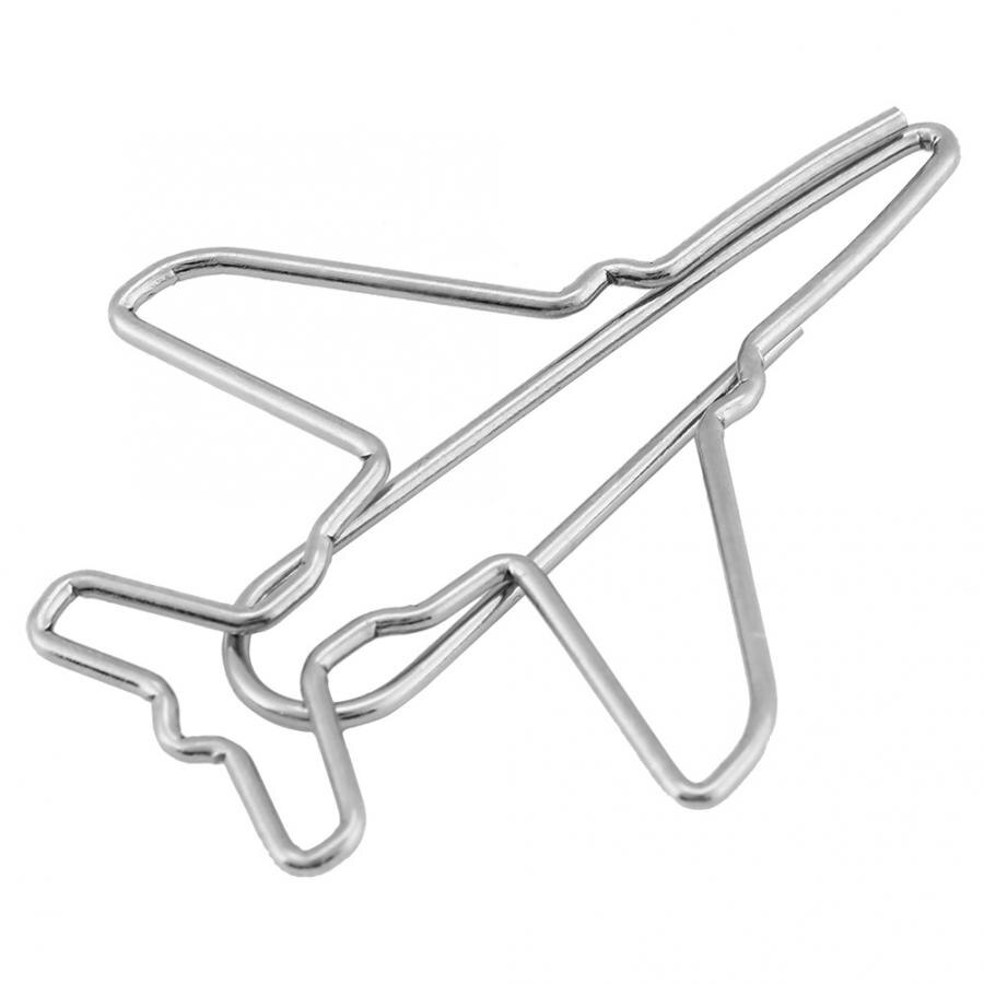 10pcs Airplane Shape Paper Clips Bookmark Marking Document Organizing Clip Stationery Supplies Books Cartoon Paper Clips