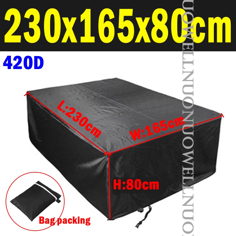 420D Oxford Fabric Furniture Covers Anti-UV Outdoor Sofa Table Chair Dust Proof Cover Garden Patio Waterproof Furniture Cover