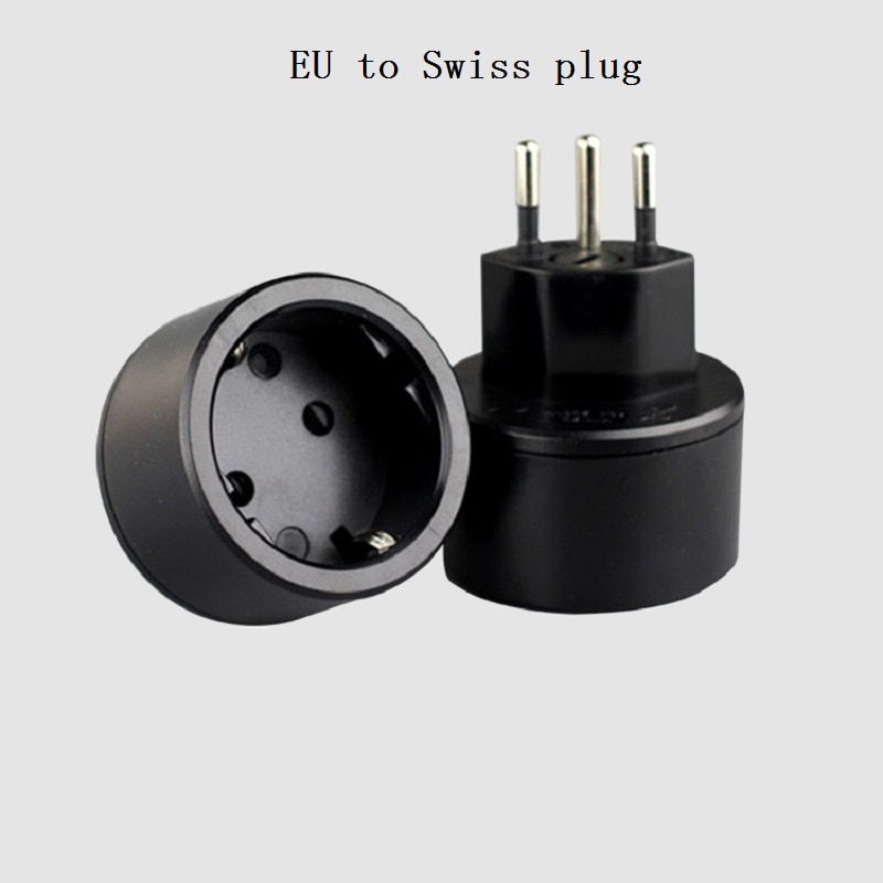 Universal Travel Adapter Europ EU to Swiss plug Power Adapter EU to Swiss Switzerland Plug Adaptor 10A 250V Swiss 3 pin Plug
