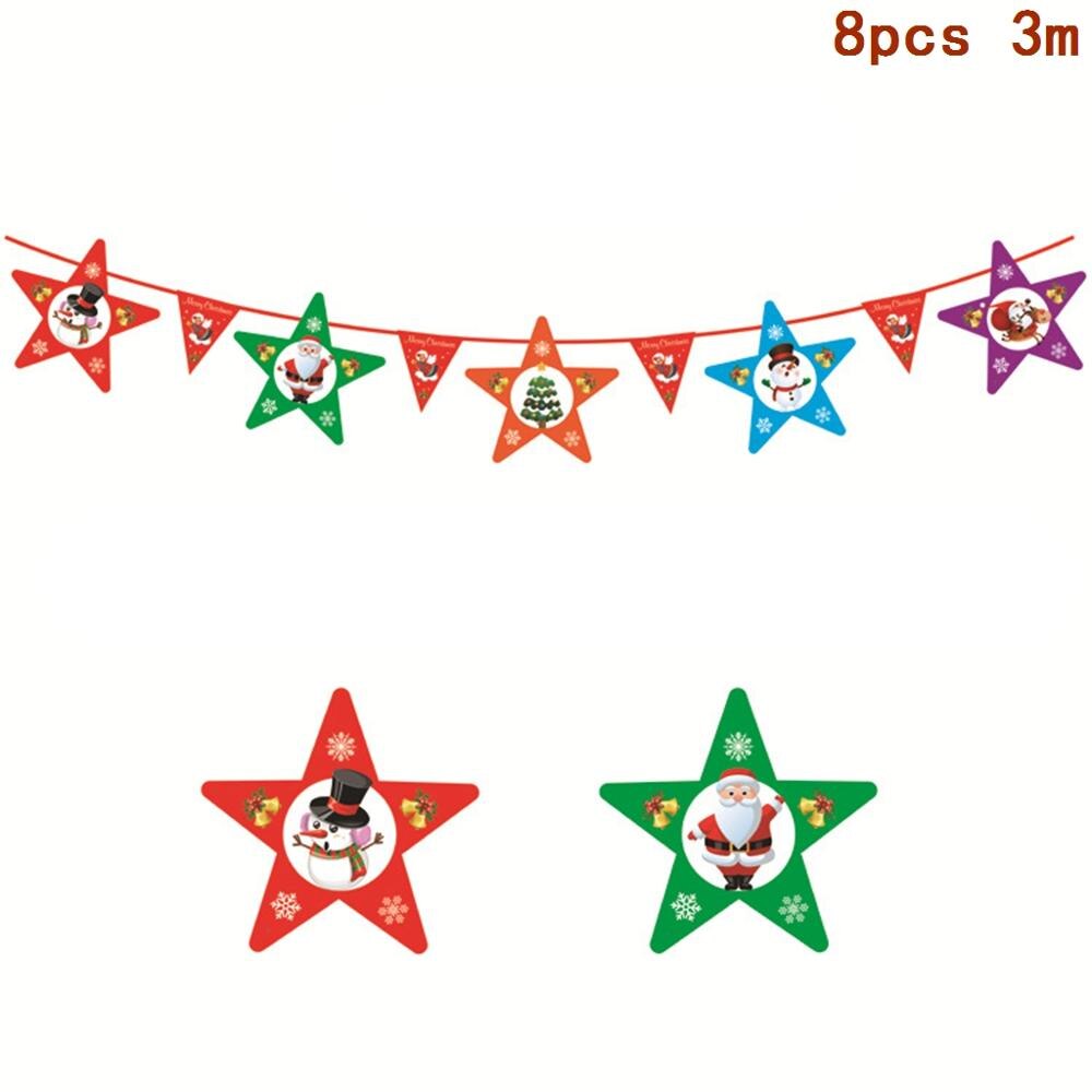 3m krans jul banderoller jultomten banderoll snögubbe älg flagga xmas trees banderoller dekor god jul inredning för hemmet