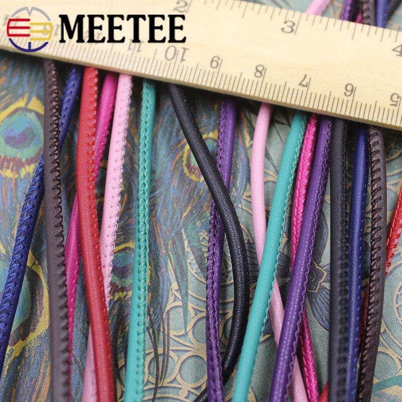 Meetee 5Meter 3 Mm Hoge Handmatig Geweven Ronde Lederen Touw Schapenvacht Cord Diy Armband Lederen Touw Accessoires CD021