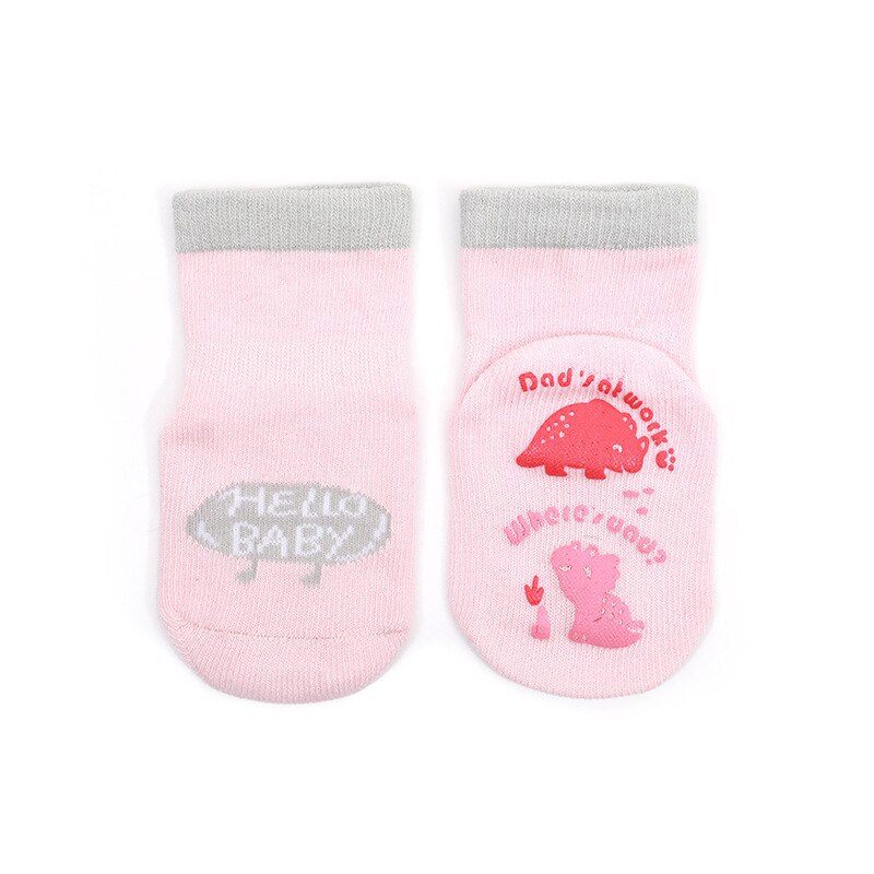 Frühling und Herbst freundlicher Socken Karikatur Abgabe Nicht-Unterhose Baby Mädchen Boden Socken Kleinkind Socken Komfortable Jungen Socken: Rosa / M 1-3T