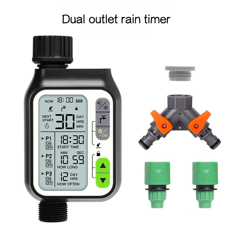 Automatisk vanding timer regnvandssensor have automatisk vander intelligent kunstvandingscontroller hjemmevandingsenhed: Hvid