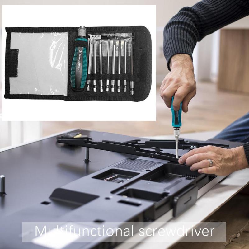 9pcs Screwdriver Set S2 Alloy Steel Replaced Precision Screwdriver Blade Heads Opening Repair Tool Kit