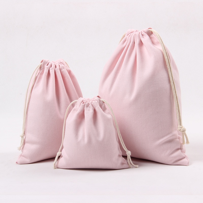 Bolsa de algodón con cordón Original para mujer, bolsas para envasado de dulces, de café, bolsa de viaje, bolsa de maquillaje de