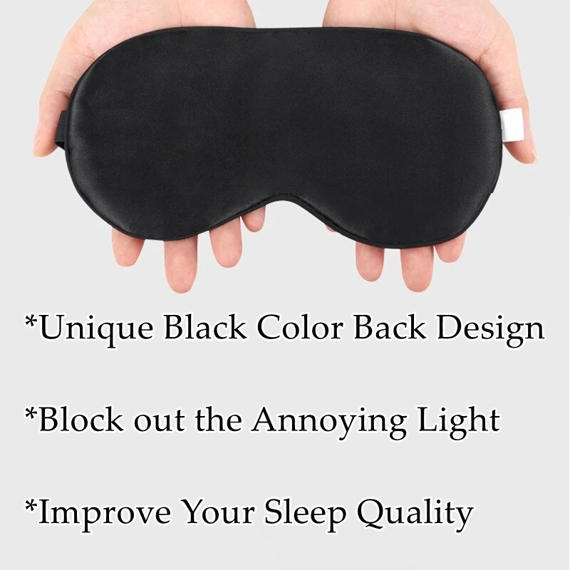 100% Natural 19 Mulberry Silk Sleep Eye Mask Sleeping Smooth Soft Eye Sleep Shade Cover with Elastic Adjustable Strap Blindfold
