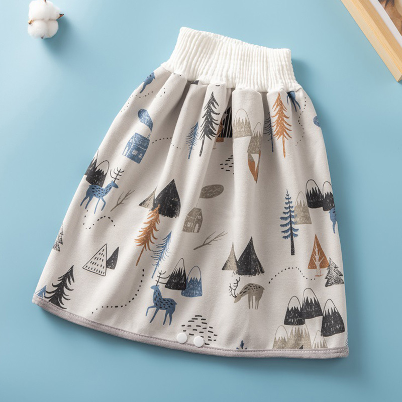Jupe à couches pour bébé, pantalon d&#39;entraînement à la propreté, en coton, imperméable, Anti-mouillage, vêtements de nuit: Snow Forest