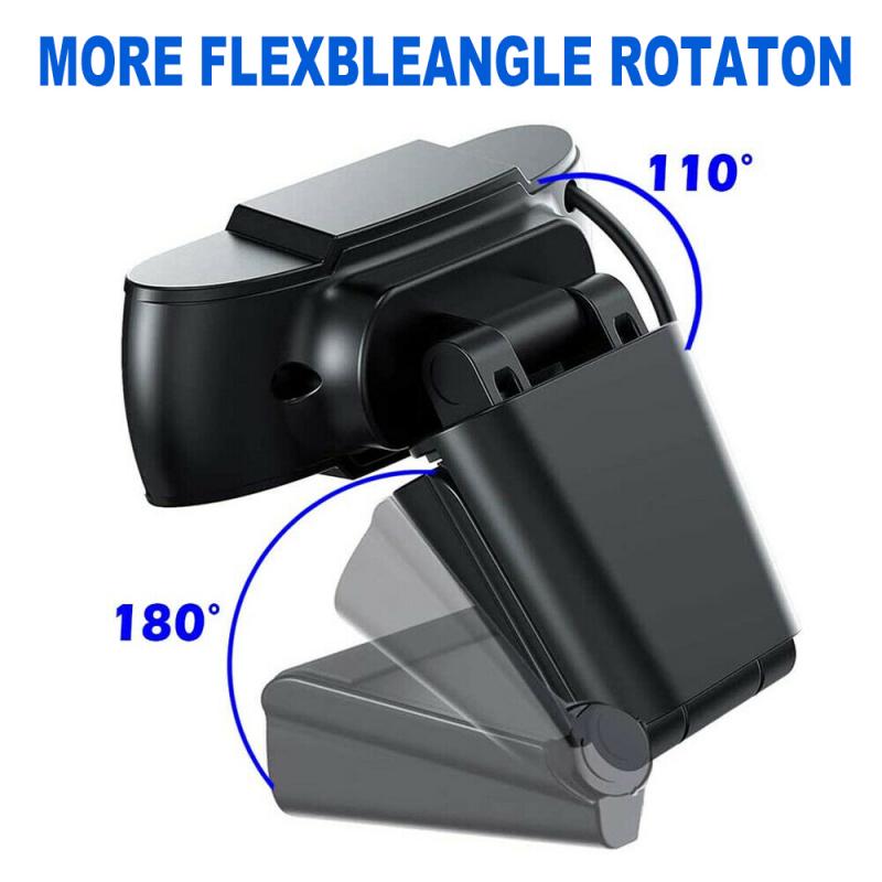 Caméra Webcam Full HD 1080p avec Microphone intégré caméra Web à mise au point automatique rotative pour ordinateur portable