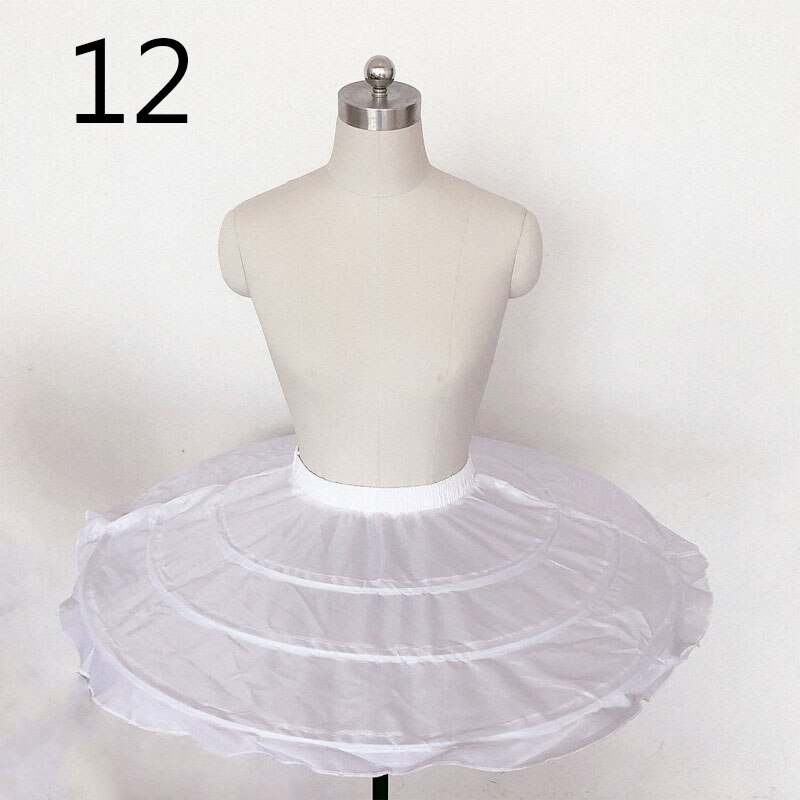 JIERUIZE Wedding Petticoat Crinoline Slip Underskirt Short Dress Cosplay Petticoat: NO.12