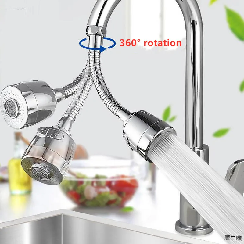 Keukenkraan 360° ° Draaibaar Verstelbare 2/3 Modus Waterbesparende Mondstuk Filter Verlengbuis Douchekraan Universele Keukenaccessoires