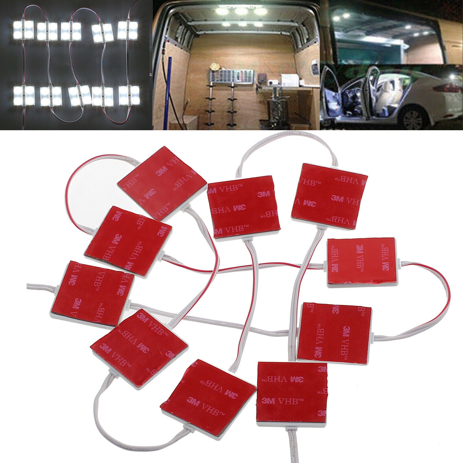 40 Led White Car Interior Reading Lights Waterproof LED Modules For LWB Van Trailer Boats Truck Caravan LED Lights Reading Lamp