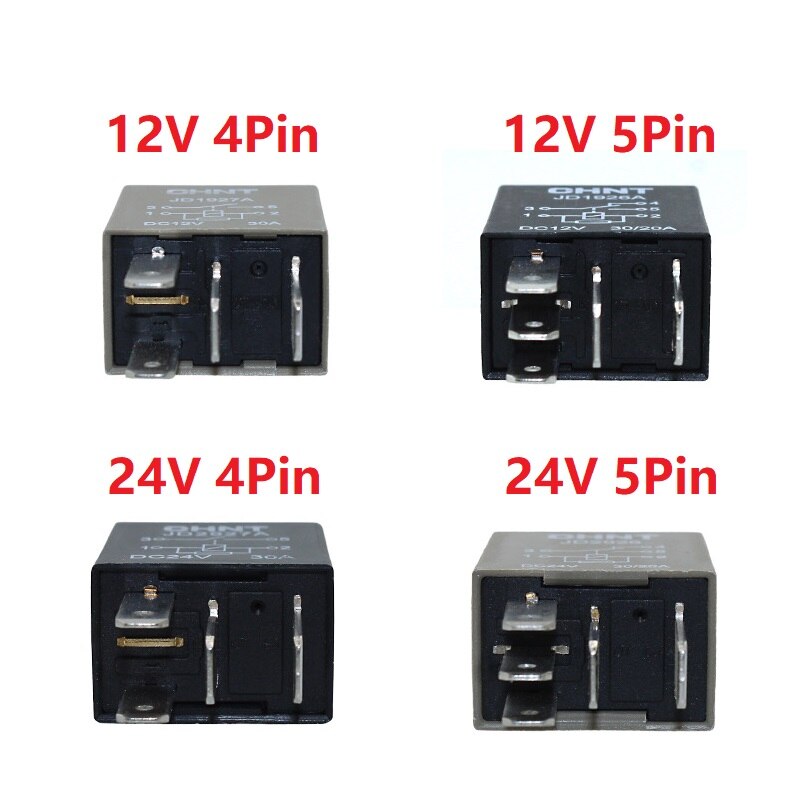 12/24V Relay 4/5Pin 30A 40A Waterproof with Ceramic socket with Lastic socket Relay Car Motorcycle Horn Wire