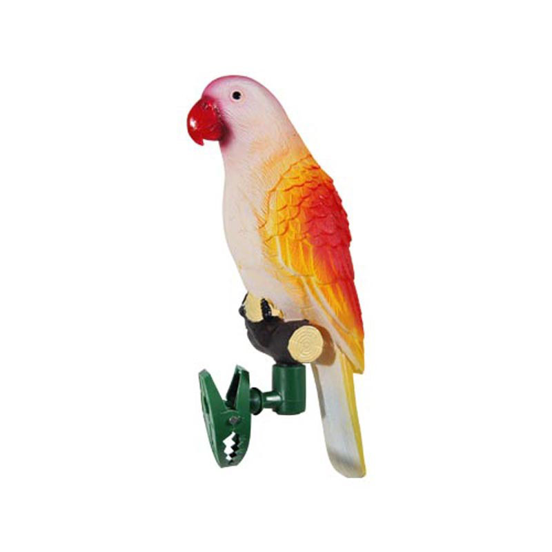 Solar Power LED Light Bird Parrot Lamp With Clip Night Lights for Outdoor Garden Path Ornament -- For