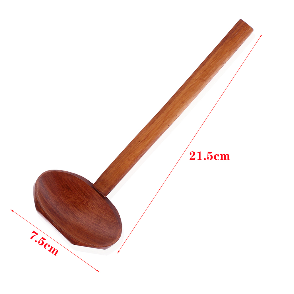 Wooden Long Handle Large Soup Scoops Cooking Scoop Natural Wood Spoon Soup Ladle Ramen Spoon Catering Tableware Kitchen Utensil