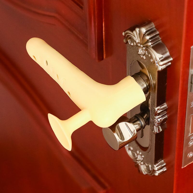 Thickened Door Handle Protector Bedroom Bump Proof Bathroom Punch-Free Silicone Collision Pad Suction Door Stopper