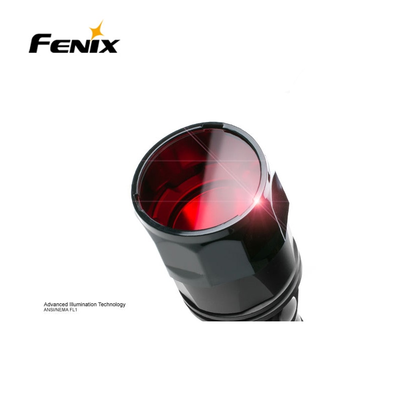 Fenix AOF-L Zaklamp Filter Adapter Rode Diffuser Past Fenix E40 E50 LD41 TK22 RC15