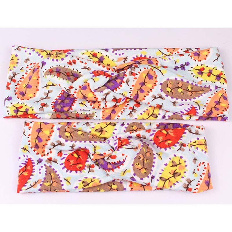 2 Stks/set Mom Moeder & Dochter Kids Baby Meisje Boog Hoofdband Haarband Accessoires Ouder-kind Familie Hoofddeksels: Pattern 7