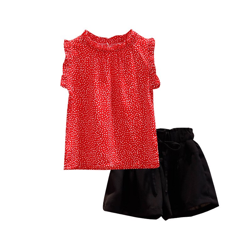 Conjuntos de ropa para niñas pequeñas, Tops sin mangas + Pantalones cortos, trajes para niños de 4, 5, 6, 7, 8, 9, 10, 11 y 12 años