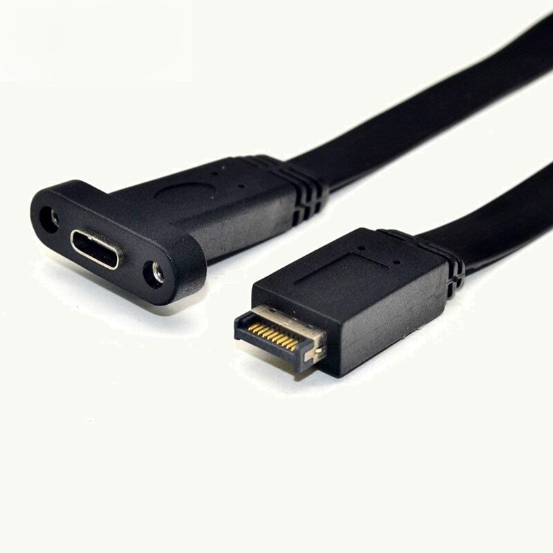 Cable de extensión de cabecera de Panel frontal USB 3,1 tipo C, Cable adaptador interno tipo E a USB 3,1, con Panel(50cm)