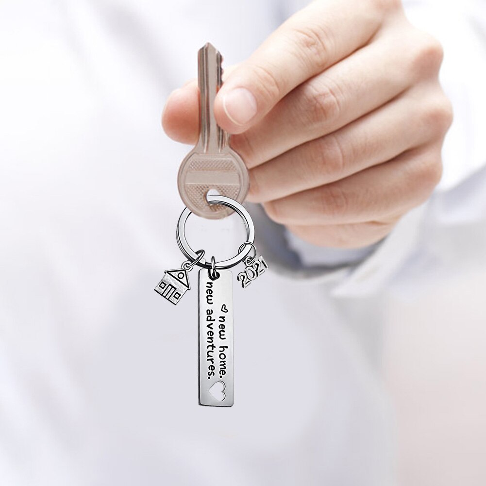 porte-clés de pendaison de crémaillère , pour propriétaire de maison, porte-clé avec déménagement, bijoux d'un Agent immobilier