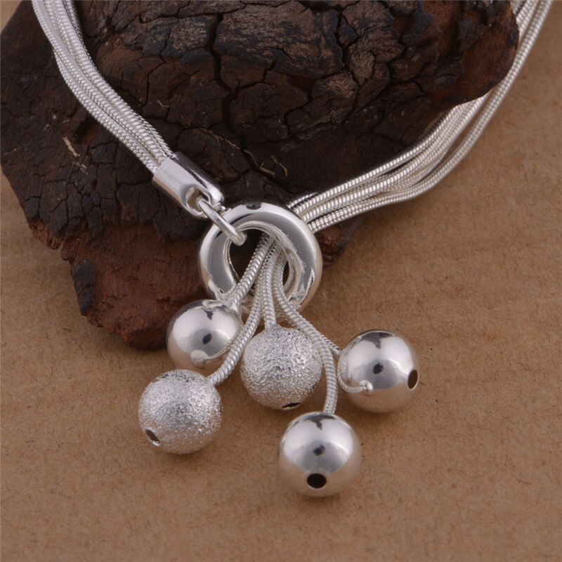 Zrhua atacado 925 prata esterlina pulseira com borla bola pingente 2018 nova moda pulseiras jóias para presentes de natal feminino
