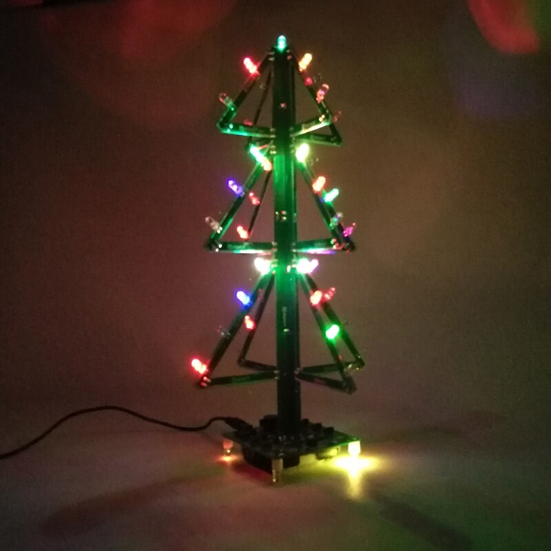 Diy Muziek Kerstboom Solderen Kit Knipperende Led 3D Xmas Tree Elektronische Training Practice Project Montage Set