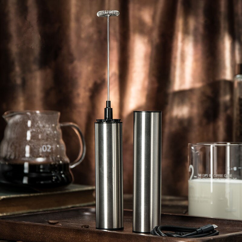 Milk Frother Electric Milk Whisk Hand-Held Milk Beater Rechargeable Egg Beater Mini Fancy Coffee Blender Milk Bubble Machine