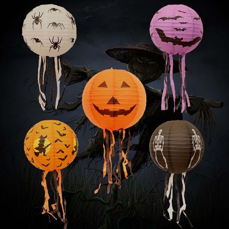 Halloween dekorasjon papir gresskar hengende lykt halloween dekorasjoner til hjem skrekk lykt rekvisita