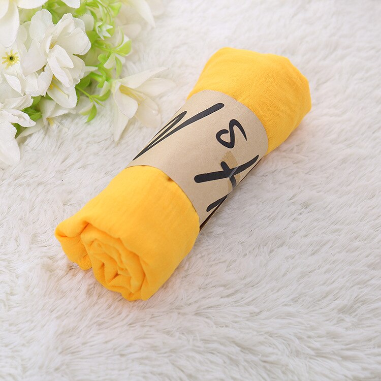 Écharpe de de Styliste pour Femme, Foulard de Créateur en Coton, Convient comme Hijab, Châle, Pashmina et Paréo de Plage, Bandana à Porter Autour du Cou, Modèle Noir pour Homme: Yellow
