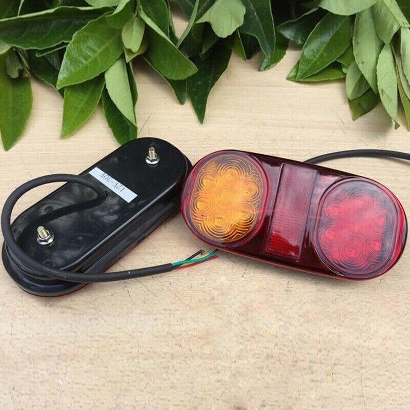 Waterproof Car LED Tail Lights Trailer Stop Indicator Lamps 10-30V Luminous Bulb