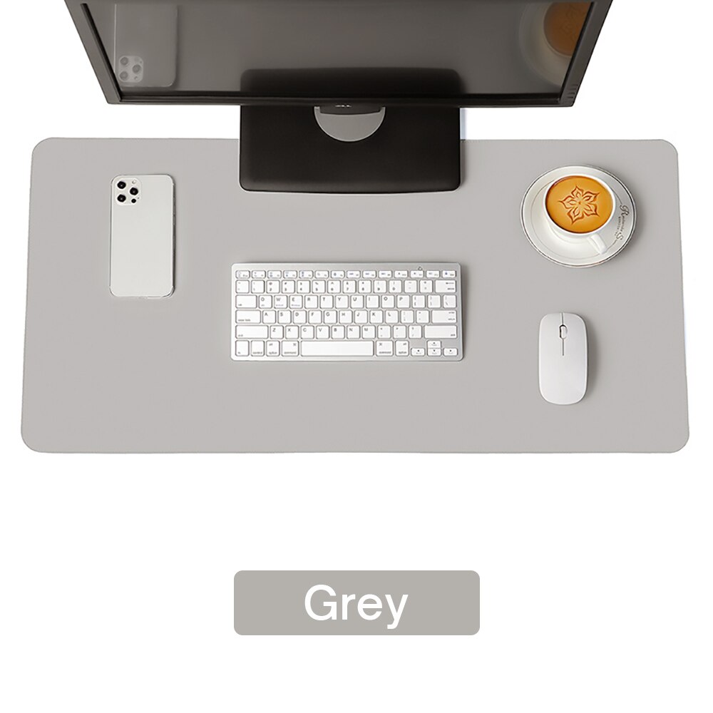 Wielkoformatowe biurko mata ochronna PU skóra wodoodporna podkładka pod mysz klawiatura biurkowa podkładka na biurko podkładka pod mysz gamingową akcesoria PC: 70X35cm / Grey