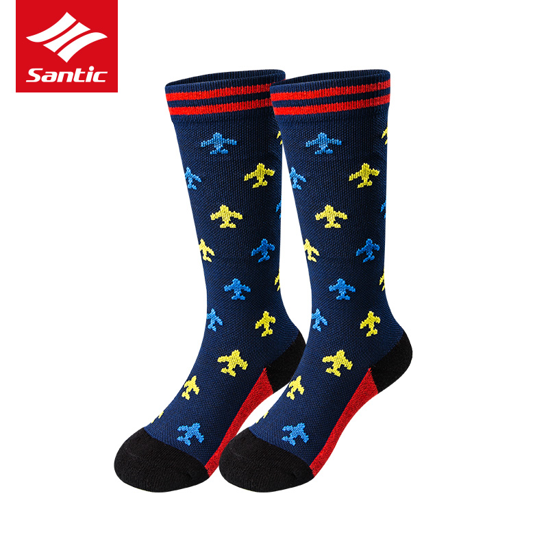 Santic Profrssional niños Balance Bike medias transpirables encantadores calcetines de ciclismo niños niñas calcetines de seguridad deporte 4 colores: Red
