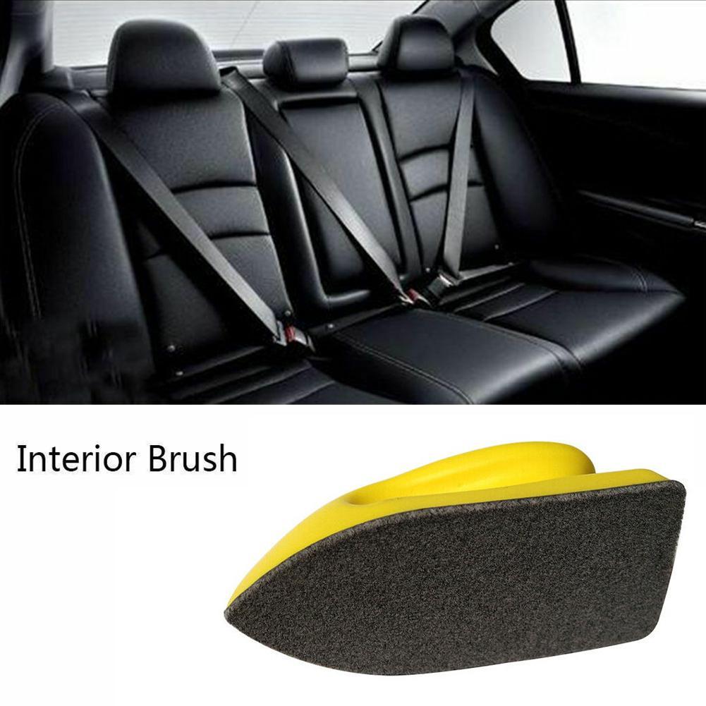 Bil læder sæde pleje detaljer ren nano børste blødt rengøringsværktøj til indvendigt lædersæde auto indvendigt vask tilbehør