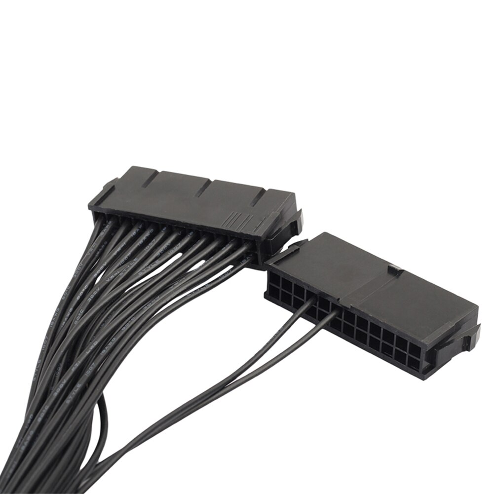Adaptador con Cable de extensión macho a hembra, 30cm, fuente de alimentación hembra de 24 Pines, Cable de arranque de sincronización para computadora ATX Mining