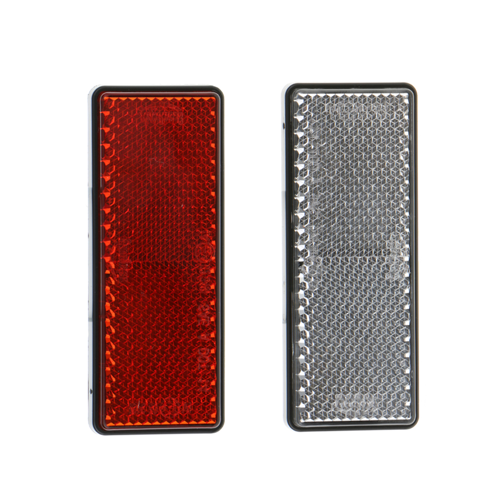2PCS Car Tailer Sticker Reflector Motor Light Reflective Strip Red &amp; White