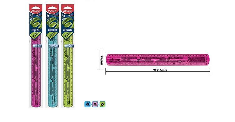 Premium flexibele rechte heerser, transparante vouwen zachte heerser 30cm (12 inch) meten lengte