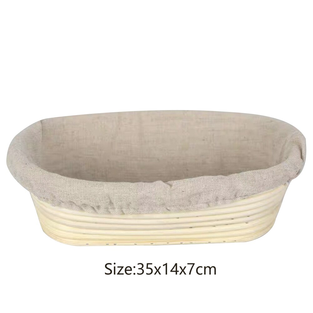 Banneton-cesta ovalada de mimbre para fermentación de pan, cesta de fermentación de masa de mimbre Natural, para hornear, 2 piezas: Default Title