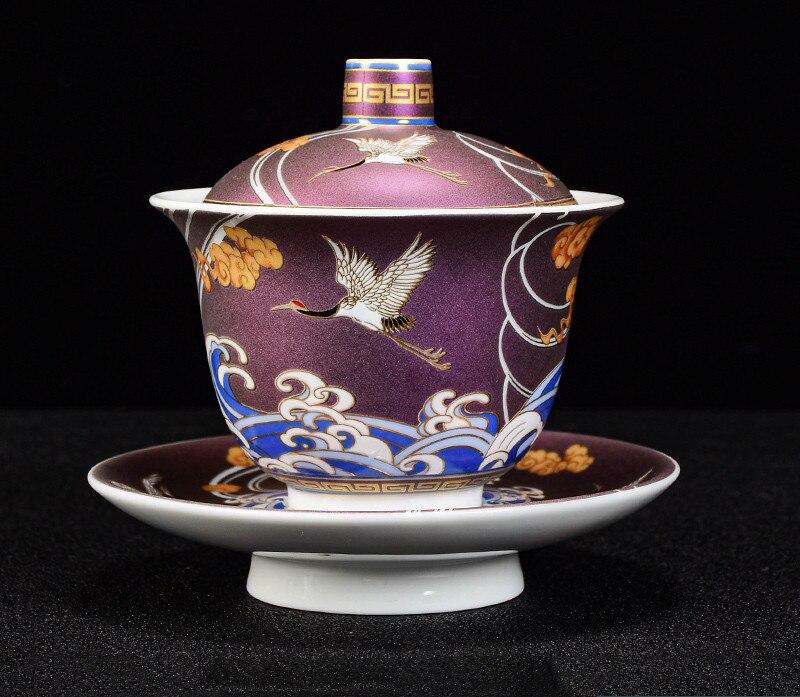 Taza de té de cerámica esmaltada a mano, esmalte de Boutique, taza de té chino, Copa Personal, 190ml: D