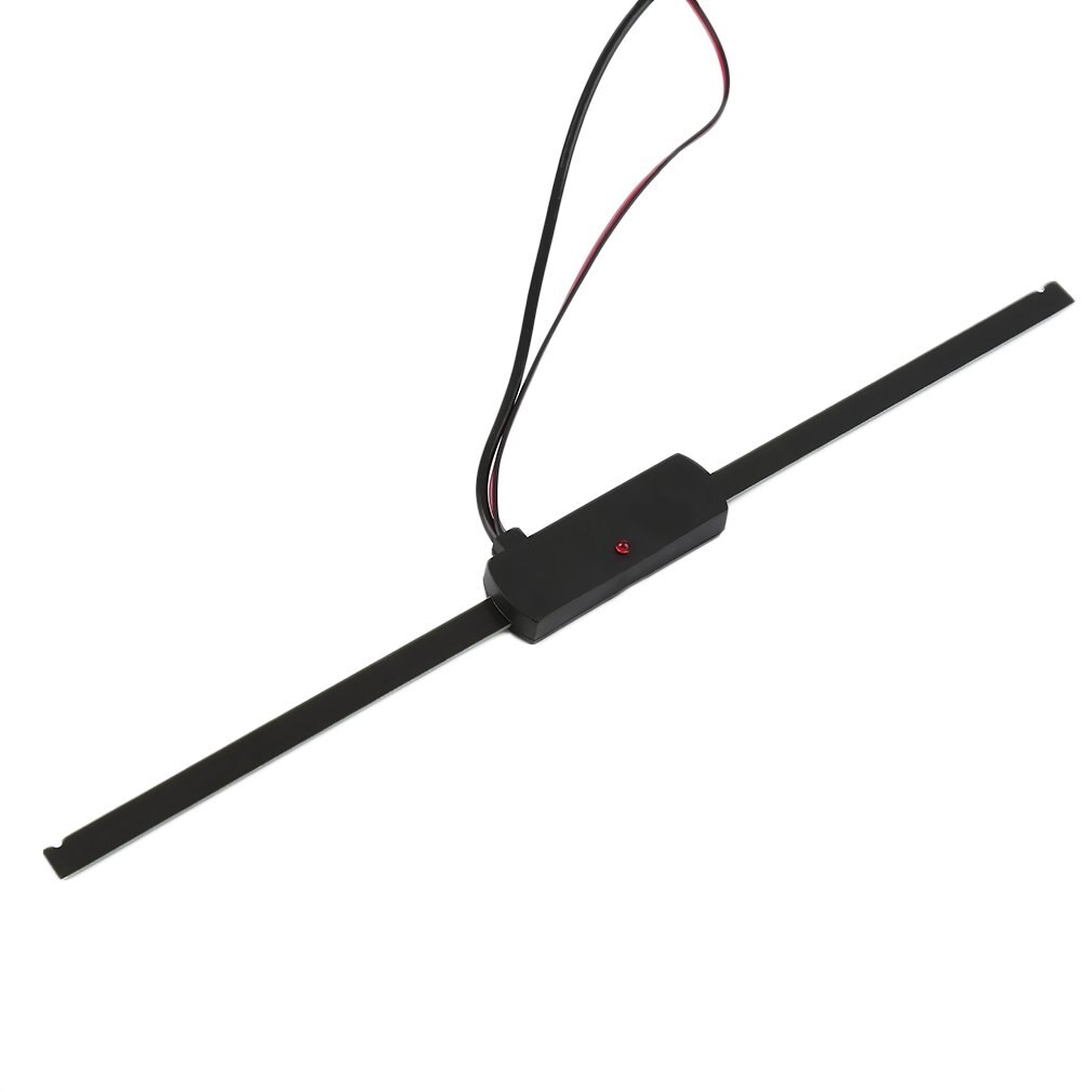 2018 vendita calda Auto Antenna Booster Car Elettronico FM/AM Radio Antenna Parabrezza 12V Nero Trasporto di Goccia