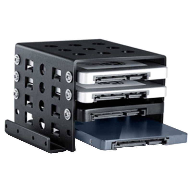 Rack per disco rigido alloggiamento per disco rigido in lega di alluminio a 4 strati per mensola per telaio HDD/SSD da 2.5 pollici nero