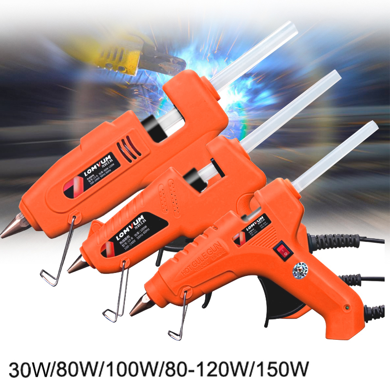 80w / 100w / 80-120w / 150w högtemp smältlimpistol värmepistol pneumatiska gör-det-själv-graft reparationsverktyg elektriska silikonpistoler