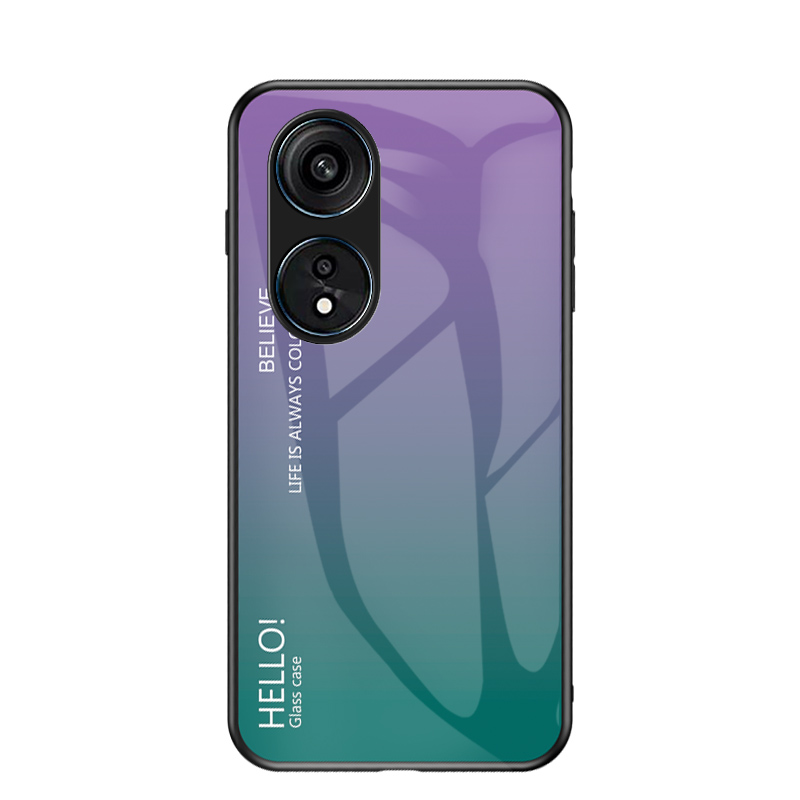 Til oppo reno 8t deksel luksuriøst hardt herdet glass gradert beskyttende bakdeksel deksel til oppo reno 8t 4g 5g reno 8t telefonskall: Abs / Brun