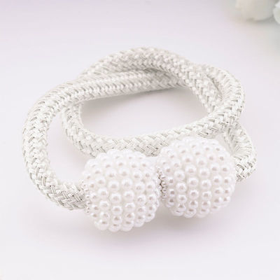 1/2PCS Magnetic Curtain Clip Curtain Holders Pompom Tieback Buckle Hanging Ball Buckle Curtain Tie Back Accessories Home Decors: White / 2 PCS