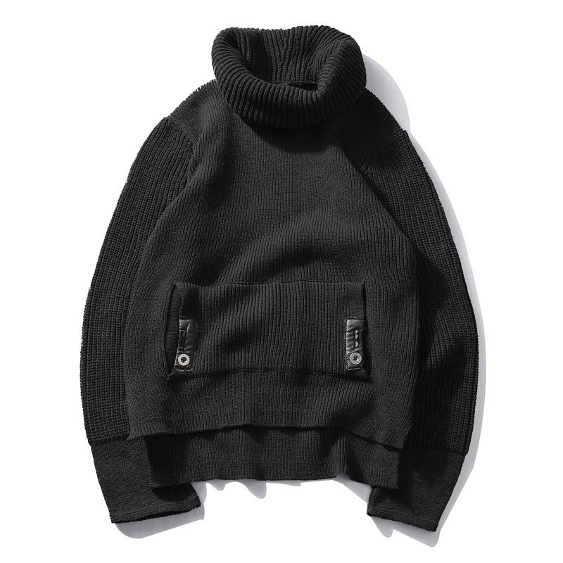 Vinter mans sweater skildpaddehals tykkere afslappet sweatercoat mænd slank sweater overfrakke 3 xlrand beklædningf 952