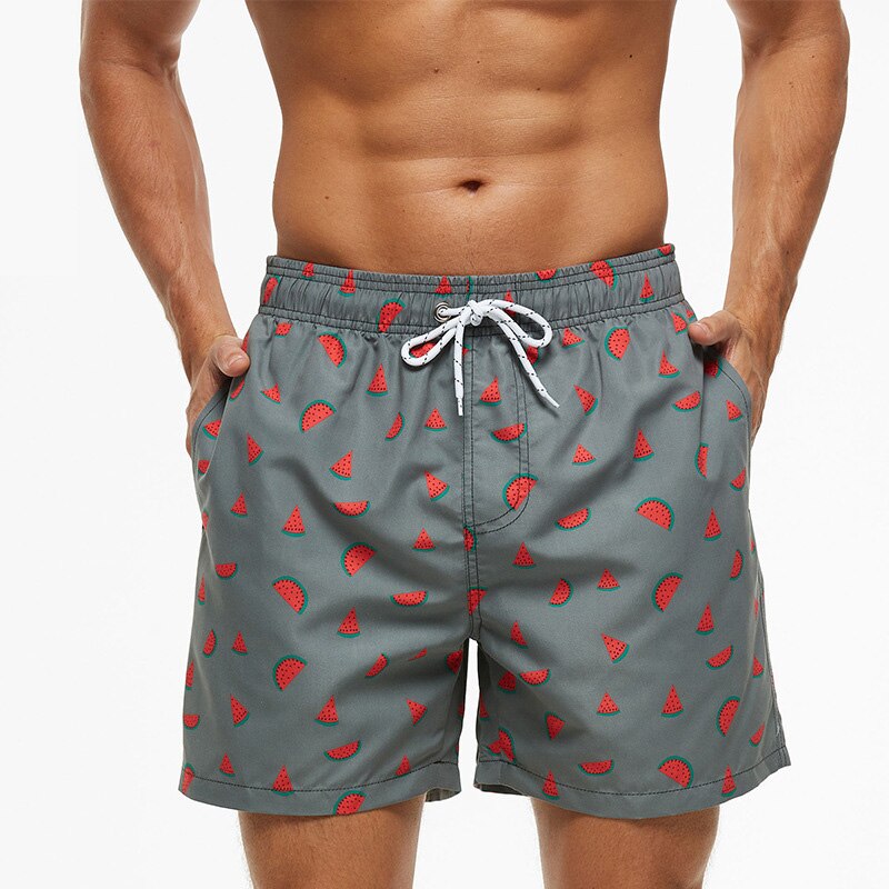 men's summer swimming shorts men's beach shorts quick drying men bathing shorts with lining: 06 / M