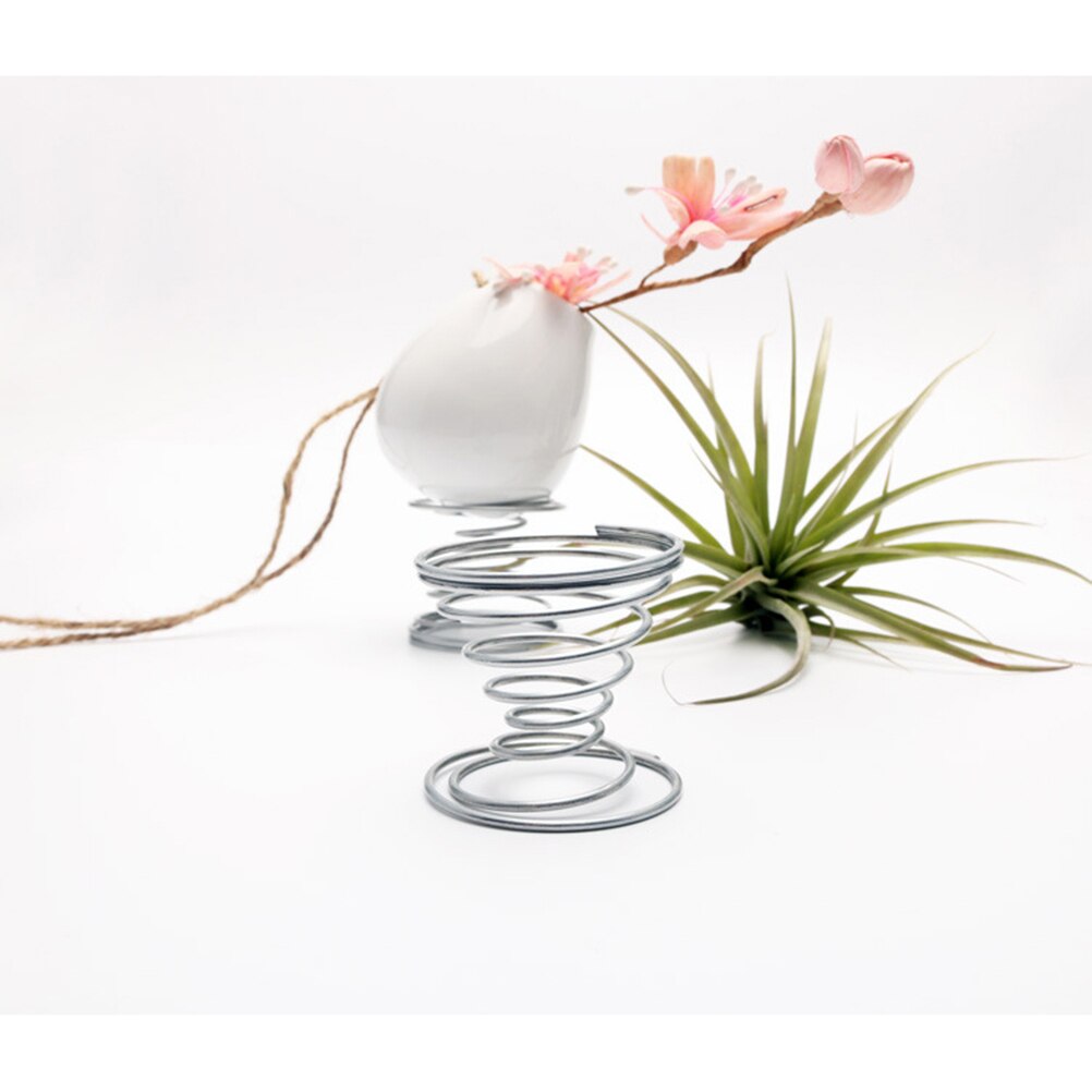 3pcs Stainless Steel Air Plant Stand Container Tillandsia Holder Tabletop Plant Pot Display Rack Vase: Default Title